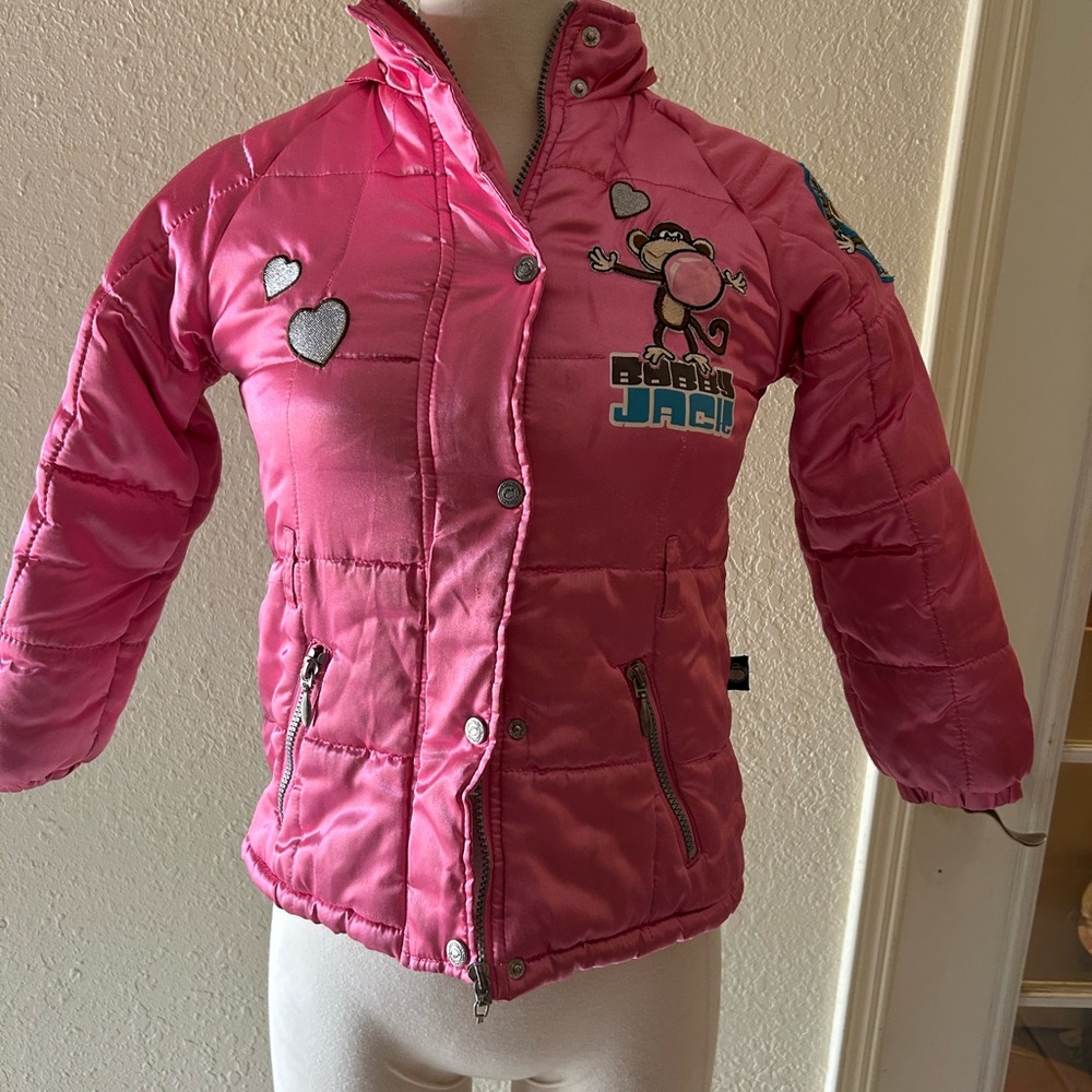 Y2K Bobby Jack puffer Jacket bubble gum pink puffer Girl jacket 7/8 super cute